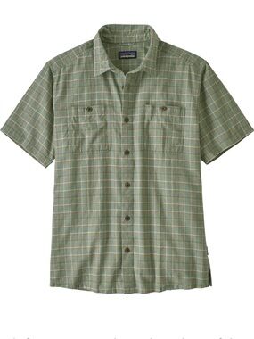 Patagonia Men's Back Step Shirt Button Up Harvester Ellwood Green